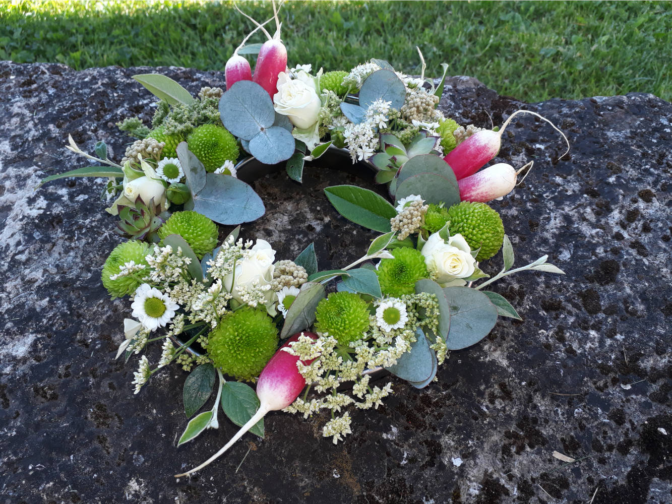 Composition fleurs et légumes pour les Journées Gourmandes de Saulieu 2018